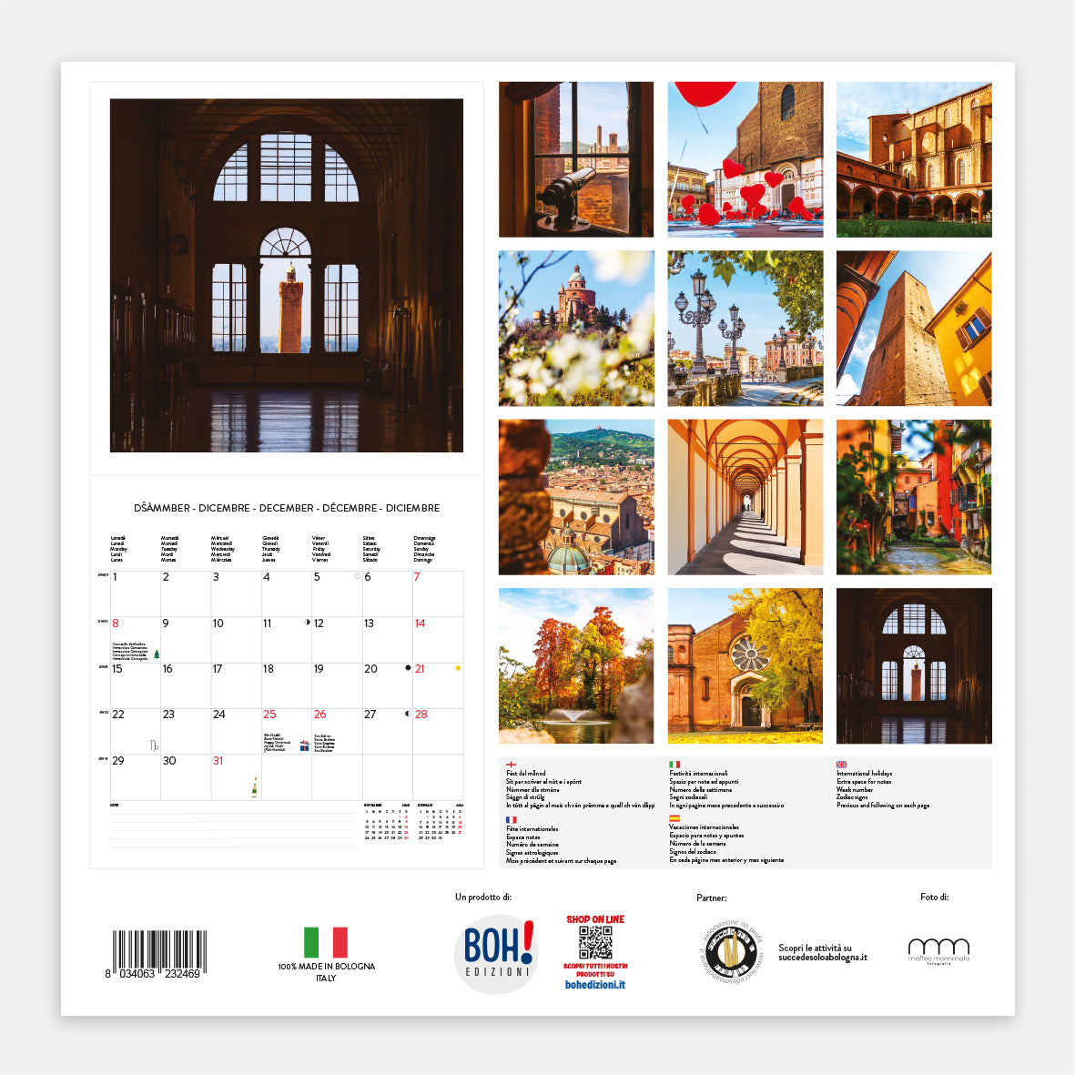 retro del calendario Bologna 2025